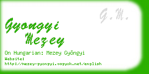 gyongyi mezey business card