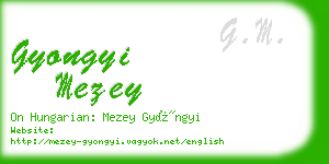 gyongyi mezey business card